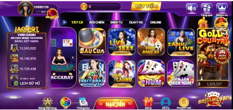 Cổng game trực tuyến có giao diện cực đặc sắc