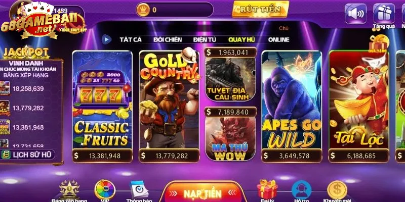 Giới thiệu Slot Game cực hot tại 68 game bài