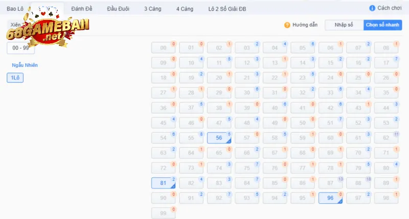 Lô xiên 3 tại 68 Game Bài